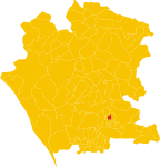 Map of comune of Casapulla (province of Caserta, region Campania, Italy)